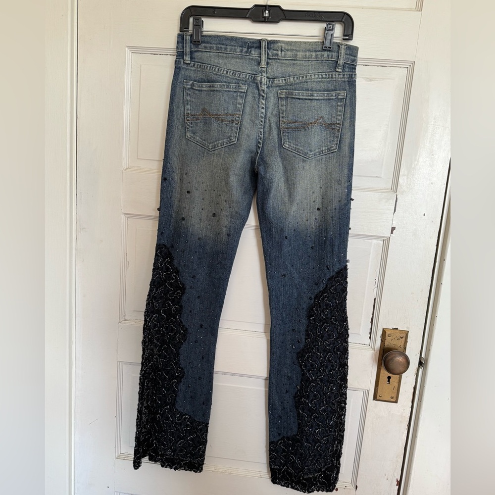 Vintage Paris Chic Women’s Flare Jeans Size 4 Originally 195.00 Embellished - Picture 9 of 13